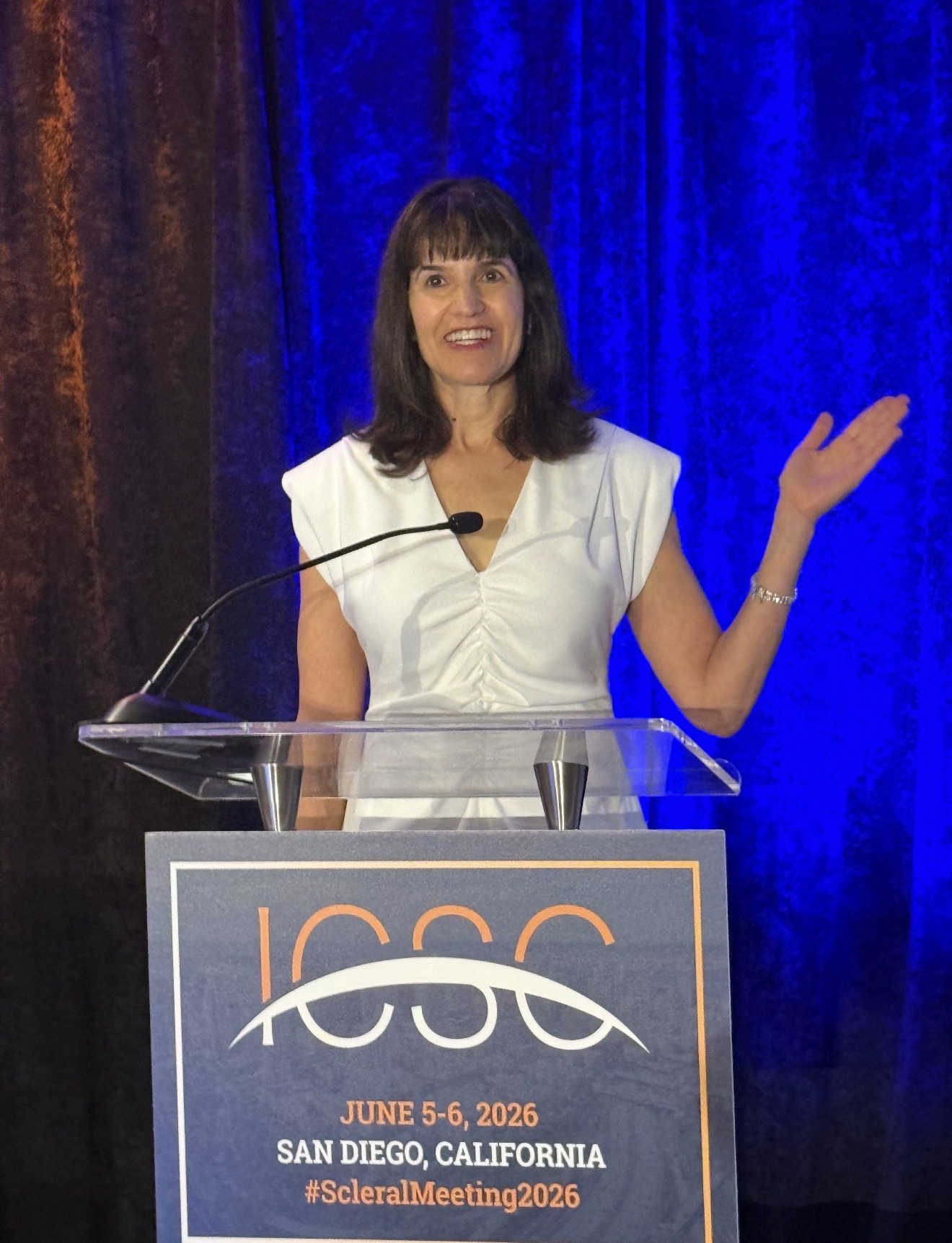 Dr. Melissa Barnett speaking at the 2026 International Congress of Scleral Contacts